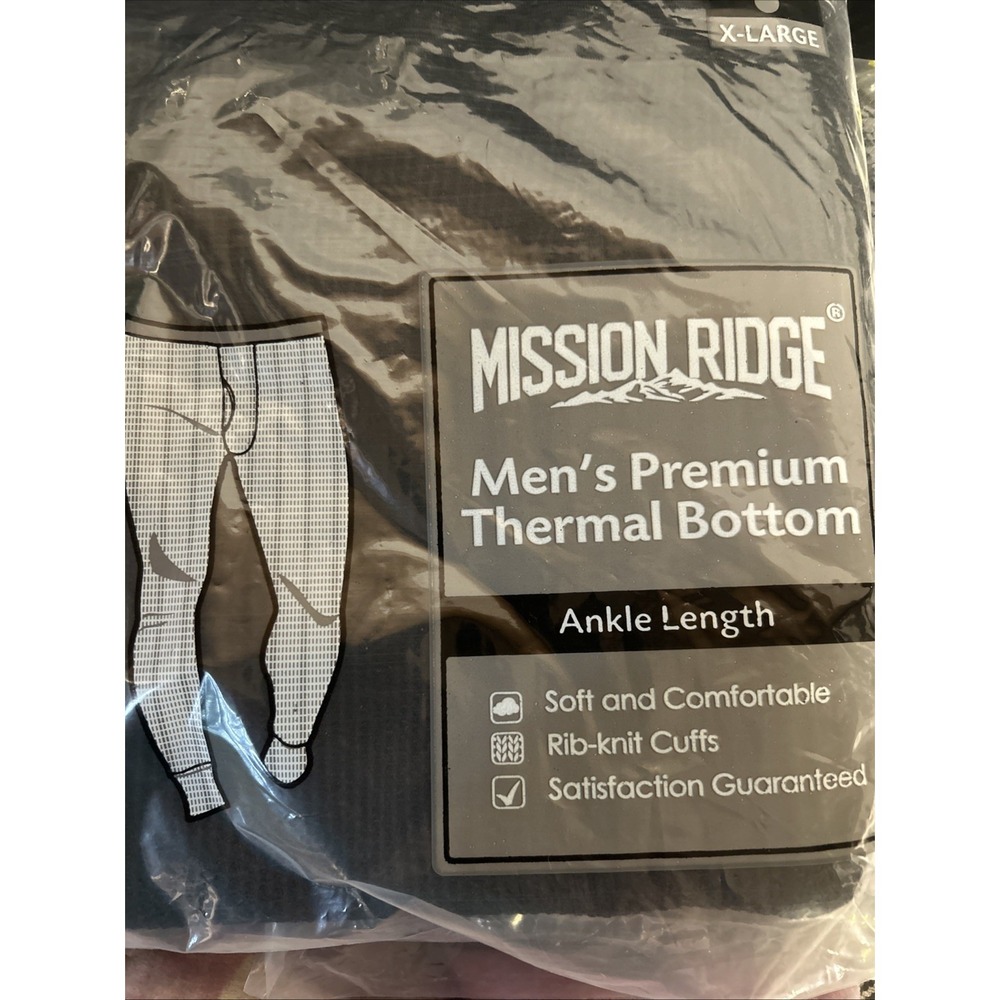Brand New Mission Ridge Men's X Large Premium Thermal Bottoms-ankle Length‎